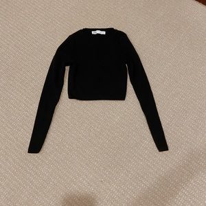 Zara Black Knit Crop Top